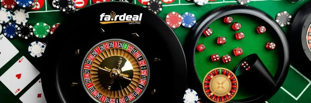 Fairdeal roulette, chips & dice table Image